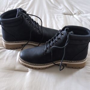 Black Leather Women's Boots